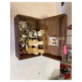 wooden box with msc items