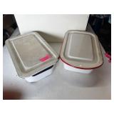 2 Vintage pans with lids