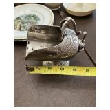 Silver-Tone Floral Etched Scoop