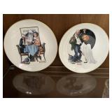 Two Norman Rockwell Plates