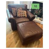Leather Chair And Ottoman