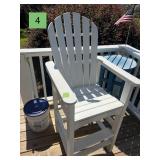 Tall Hard Plastic Adirondack Deck/Patio Chair