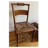 Antique Hamilton Style Chair With Wicker Seat