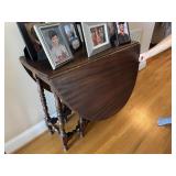 Antique Drop Leaf Side Table With Drawer