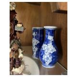 Small Blue Ridge Floral Vases