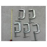 (5) C Clamps Medium Sized
