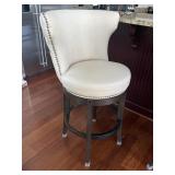 White Padded Barstool