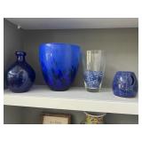 Blue Vases and Other Glass