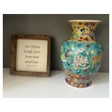 Colorful Vase and Wall Art