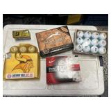Assorted Golf Balls and Accessories