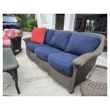 Outdoor Patio Sofa with Cushions and Table