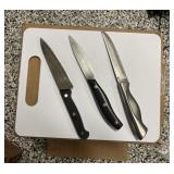 Knives and Cutting Board