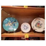 Three Decorative Plates With Stands