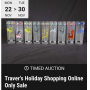 Traver's Auctions Holiday Shopping Online Only Auction