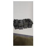Four plastic ammo boxes