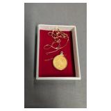 1861 Liberty $5 Gold Piece With Chain
