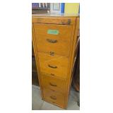 Vintage Four Drawer Oak File Cabinet 52 In Tall