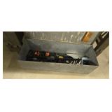 Metal Toolbox With Clamps Located Under Table