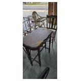 Vintage Wooden Table And Chair