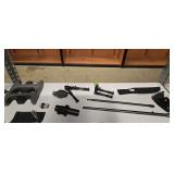 Magnetic gun rack sharpening stone gun barrels