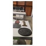 Group Of Small Vintage Metal Signs Various Sizes