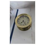 Brass Chelsea Ships Bell Clock 7-in Diameter