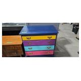 Multi-colored Four Drawer Dresser 31 In Long