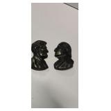 Pair Of Metal/bronze Bust Figures George