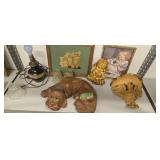Vintage Lamp Figures Etc As Shown