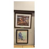 Oil On Canvas Of A Fisherman And Framed Print