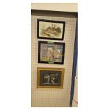 Oil On Canvas And Two Framed Prints