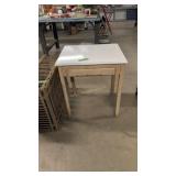 Porcelain Top One Drawer Table 27 X30 In Tall