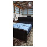 King Size High-back Bed With Electric Mattress
