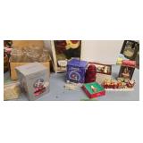 Christmas Decorations And Milk Bottles As Shown