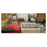 Doll furniture and Christmas decorations