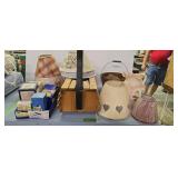 Lamp shades large wooden goose planter
