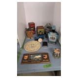 Whiskey Decanters Advertising Tins Wall Plaque Etc