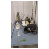 Vintage Whiskey Decanters Figurines Etc As Shown