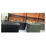 4 metal ammo boxes