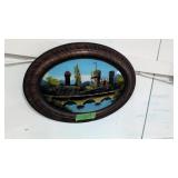 Reverse Painting On Glass Oval Frame