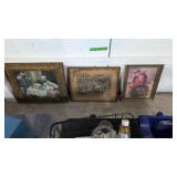 Three Antique Vintage Prints As Shown
