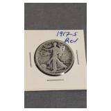 1917-s Reverse Walking Liberty Half Dollar