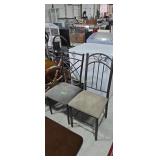 Pair Of Metal Framed Chairs