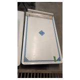 Porcelain Top Table With Blue Design 56 In Long