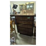 Vintage Mcm Town & Country Tall Five Drawer