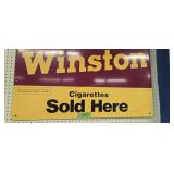 1983 Winston Cigarettes Sold Here Sign 40 X24