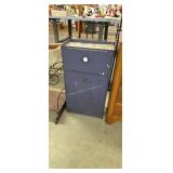 Vintage Metal Trash Can 34 In Tall