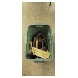Tub lot of cement tools etc