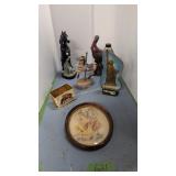 Vintage Whiskey Decanters Framed Print Etc