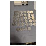 34 Kennedy half dollars as shown